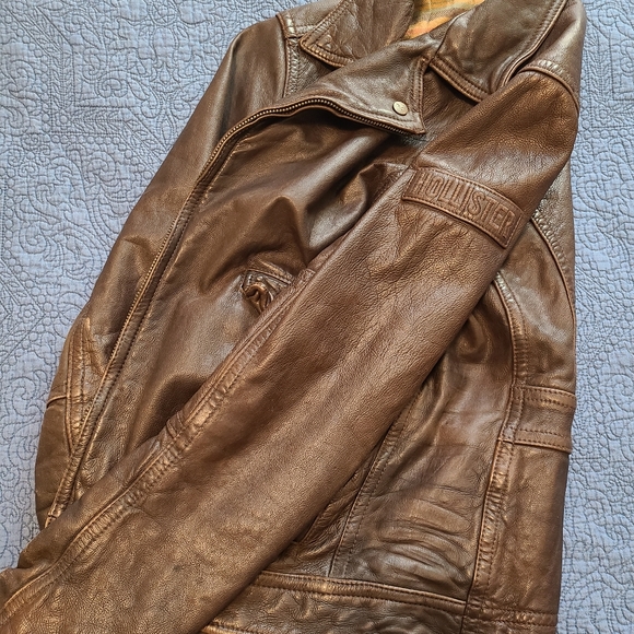 Hollister Palm Canyon Leather Jacket, size Medium - Picture 6 of 8